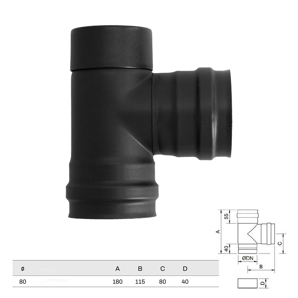 te tapa estufa pellet vitrificado 80diametro mm 90º medidas